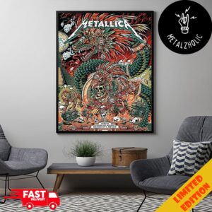 Tonight In Mexico City With Last Night No Repeat Weekend M72 CDMX Metallica September 29 2024 Met On Tour Estadio GNP Seguro Aztec Warriors Poster Canvas