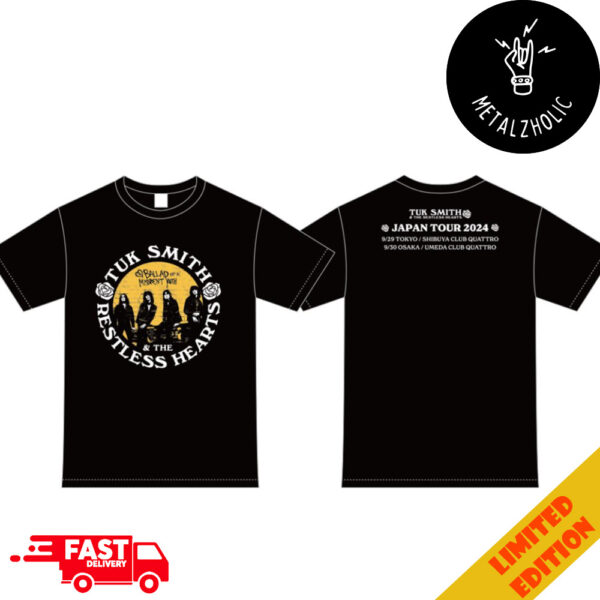 Tuk Smith And The Restless Hearts Japan Tour 2024 At Tokyo And Osaka Two Sides T-Shirt