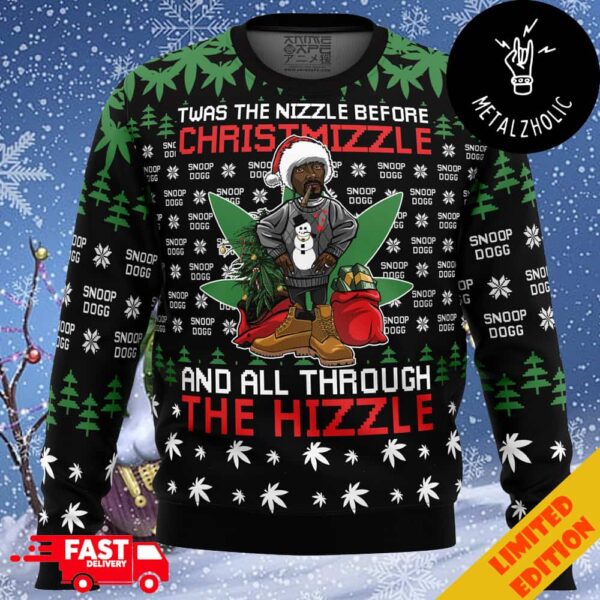 Twas The Nizzle Before Christmizzle And All Through The Hizzle Snoop Dogg Ugly  Sweater