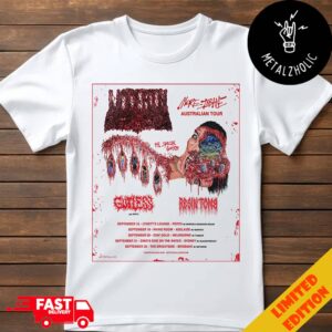 Undeath In Tokyo More Insane Australian Tour 2024 Schedule Lists T-Shirt