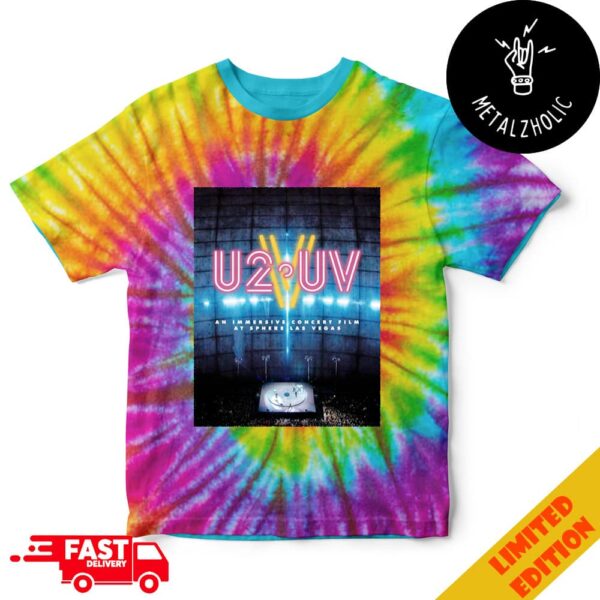 V-U2 UV An Immersive Concert Film At Sphere Las Vegas Sphere Poster Tye Dye T-Shirt