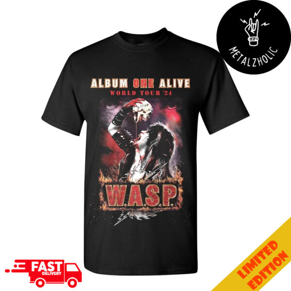 WASP Official Merchandise 2024 Album One Alive World Tour T-Shirt