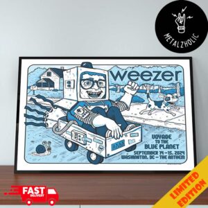 Weezer Voyage To The Blue Planet Tour September 14-15 2024 Washington DC The Anthem Home Decor Poster Canvas