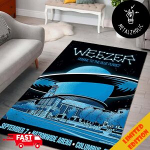 Weezer Voyage To The Blue Planet Tour September 7 Nationwide Arena Columbus OH Merchandise Home Decor Rug Carpet