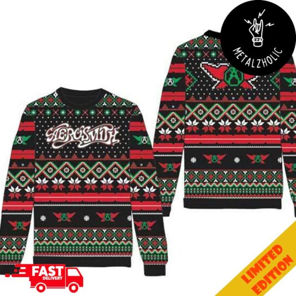 Aerosmith Rock And Roll Music Band Holiday 2024 Christmas Gift Ugly Sweater