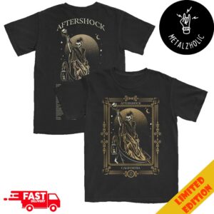 Aftershock California 2024 Merchandise Charon With Tour Stops On Back Two Sides T-Shirt