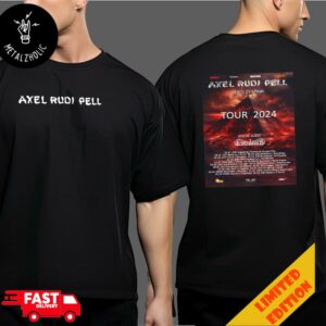 Axel Rudi Pell Tour Dates 2024 16 October At Saarbrucken Saaarland Germany Two Sides T-Shirt Merchandise