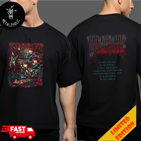 BABYMETAL Metal March World Tour 2024 South America Tour Dates Merchandise Two Sides T-Shirt