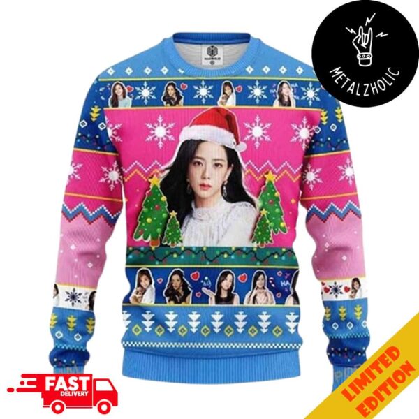 BLACKPINK Jisoo Merry Xmas Merchandise 2024 Funny Ugly Christmas Sweater