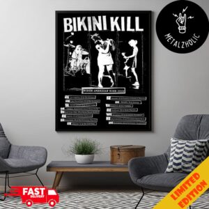 Bikini Kill North American Tour 2024 Poster Tour Dates Merchandise Poster Canvas