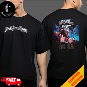 Black Stone Cherry Screamin’ At The Sky Tour 2024 With Tour Dates Two Sides T-Shirt Merchandise