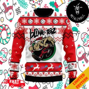 Blink-182 Rabbit Logo Christmas Gift 2024 Merchandise Xmas Ugly Sweater