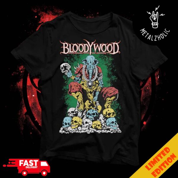 Bloodywood Indian Folk Metal Elephant Skull New Merchandise 2024 T-Shirt