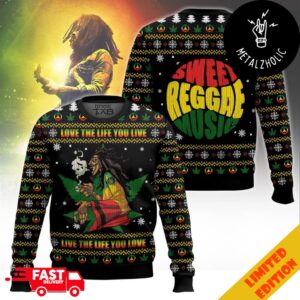 Bob Marley Love The Life You Live Live The Life You Love Christmas Gift For Family Ugly Sweater