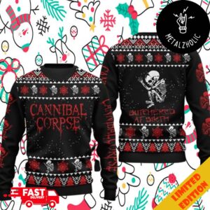 Cannibal Corpse Butchered At Birth Christmas Winter Holidays Jumper For Family Ugly Sweater