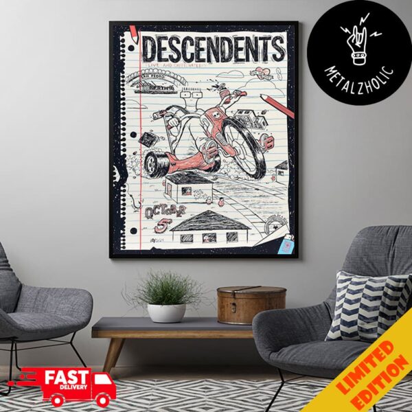 Descendents At PUNK In Drublic San Pedro California On October 5 2024 Poster Canvas