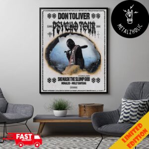 Don Toliver Psycho Tour Live 2024 With Ski Mask The Slump God Monaleo Molly Santana Poster Canvas