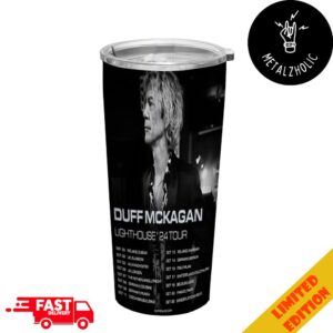 Duff McKagan Lighthouse 2024 Tour Dates Poster Concert Full Printed Stainless Steel Tumbler-Mug-Cup With Straw