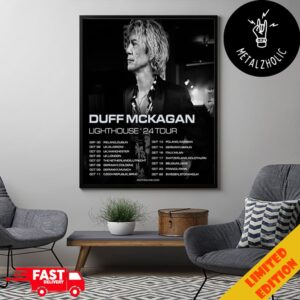 Duff McKagan Lighthouse 2024 Tour Dates Poster Concert Poster Canvas