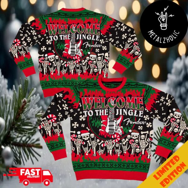 Fender Guitars 2024 Welcome To The Jingle Christmas Gift Ugly Sweater