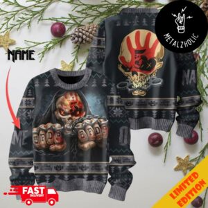 Five Finger Death Punch Band Personalized Name And Number Merchandise Ugly Sweater