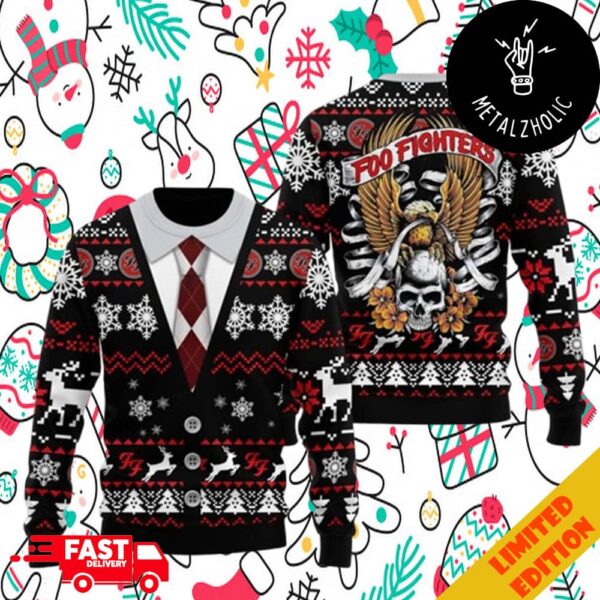 Foo Fighter Snow Christmas Merchandise 2024 Xmas Gift Ugly Sweater