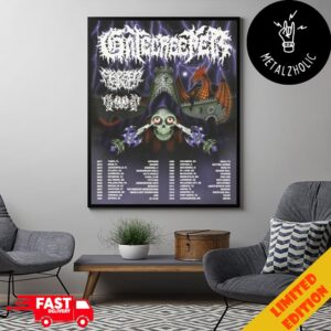 Gatecreeper 1 October 2024 Poster Tour Dates At Michigan US Dark Superstition Tour Poster Canvas