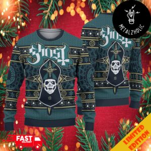 Ghost Band Holiday Gift 2024 Christmas Jumper Rock Ugly Sweater