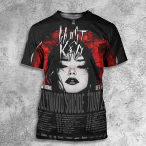 Ghostkid Hollywood Suicide Tour 2024 Tour Dates 3 October 2024 All Over Print T-Shirt