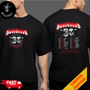 Hatebreed As Diehard As They Come 30th Anniversary Assault On North America 2024 Tour Dates Two Sides T-Shirt