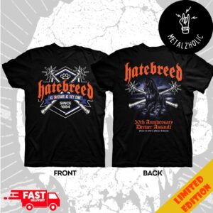 Hatebreed As Diehard As They Come Since 1994 30th Anniversary Denver Assault October 23 2024 Fillmore Auditorium Two Sides T-Shirt