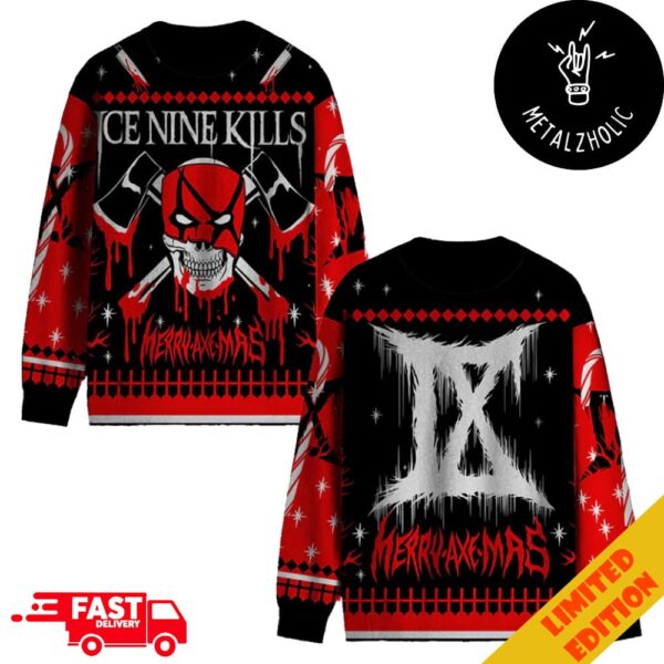 Ice Nine Kills Merry Axe Mas Kill The Impericon Christmas 2024 Merchandise For Fans Ugly Sweater