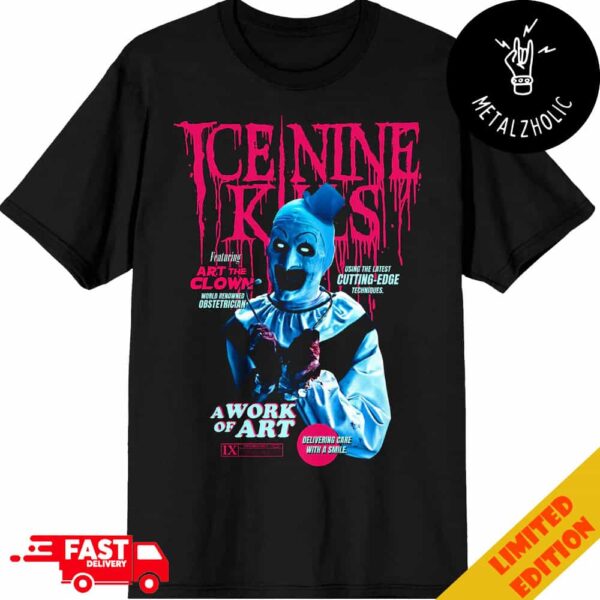 Ice Nine Kills x Terrifier 3 Art The Clown Cutting Edge Rockabilia Exclusive Halloween 2024 T-Shirt