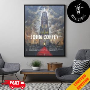 John Coffey Tour 2024 11 October Antwerpen Belgium Tour Dates Merchandise Poster Canvas