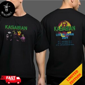 Kasibian Live In Japan 2024 Tour Dates Merchandise Two Sides T-Shirt