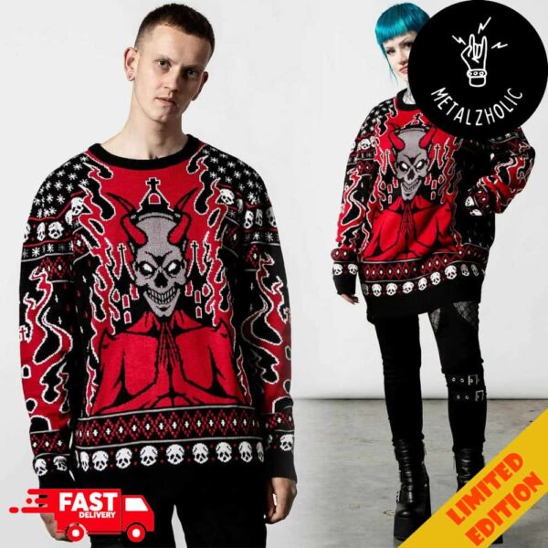 Killstar Festive As Fck AF Holiday Christmas 2024 Rock Pentagram Ugly Sweater