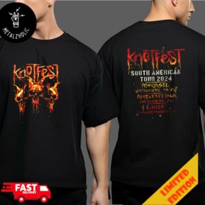 Knotfest South American Tour 2024 At Brazil October 19-20 Argentina October 26 And Chile November 2 Tour Dates Tee Demon Face Two Sides T-Shirt