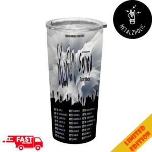 Korn x Gojira x Spiritbox 2 October 2024 At Isleta Amphitheater New Mexico US North America Tour 2024 Tour Dates Full Printed Stainless Steel Tumbler-Mug-Cup With Straw