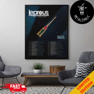 Leprous Band US Canada Tour Part 2 With Special Guests Wheel 2025 Tour Dates Poster Canvas