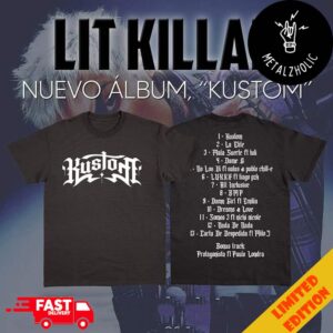 Lit Killah New Album Kustom 23 October Limited Edition Tee Art Media Complex Two Sides T-Shirt