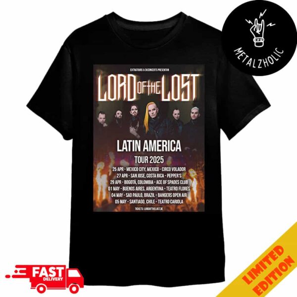 Lord Of The Lost Latin America Tour 2025 Schedule Lists Merchandise T-Shirt