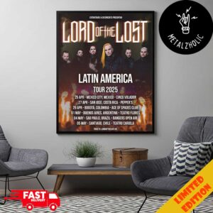 Lord Of The Lost Latin America Tour 2025 Schedule Lists Poster Canvas