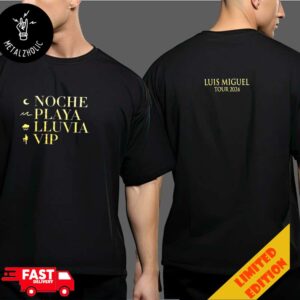 Luis Miguel Tour 2024 Noche Playa Lluvia VIP Two Sides T-Shirt