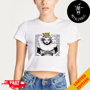 Madonna The Tour 2024 The Celebration Four Dacades Merchandise Lady’s Cropped T-Shirt