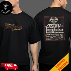 Mayhem Festival 2024 Line Up Poster 12 October At Glen Helen Amphitheater Calofornia US Two Sides T-Shirt Merchandise