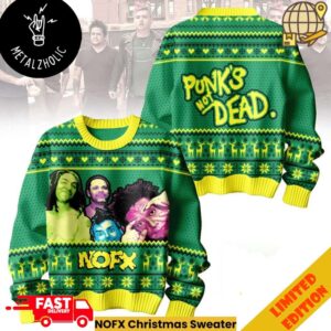 NOFX Punk’s Not Dead Christmas Gift 2024 New Merchandise Ugly Sweater