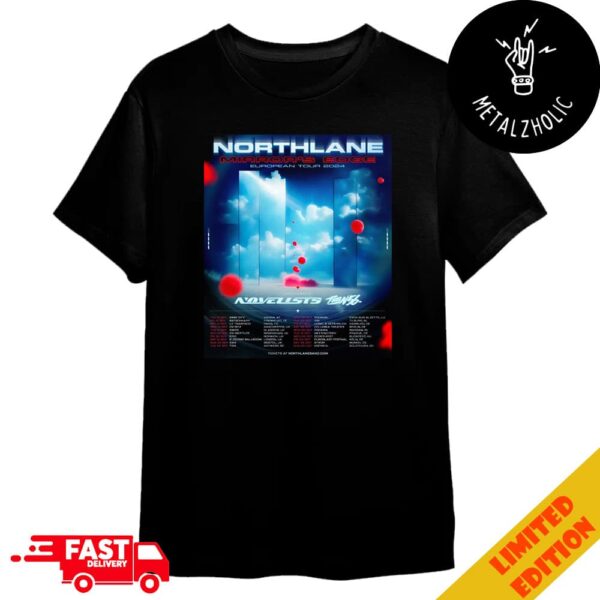 Northlane Mirror’s Edge European Tour 2024 Budapest Hungary Tour Dates Merchandise T-Shirt