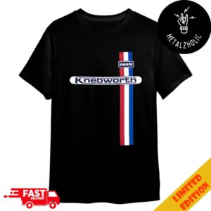 Oasis Knebworth Vertical Stripe 2024 New Merchandise T-Shirt