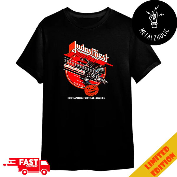 Official Judas Priest Halloween 2024 Merchandise Screaming For Halloween T-Shirt