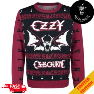 Ozzy Osbourne Bat Logo Christmas Gift Heavy Metal Ugly Sweater